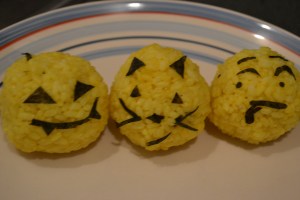 Onigiri "pumpkins"