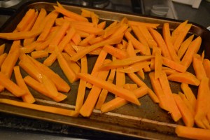 Prepare, toss in oil and season